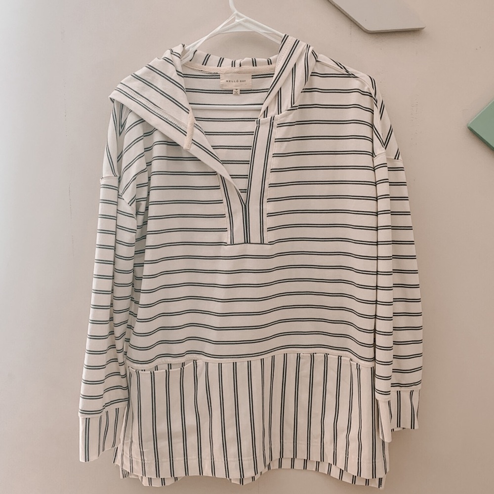 striped hoodie by melló day